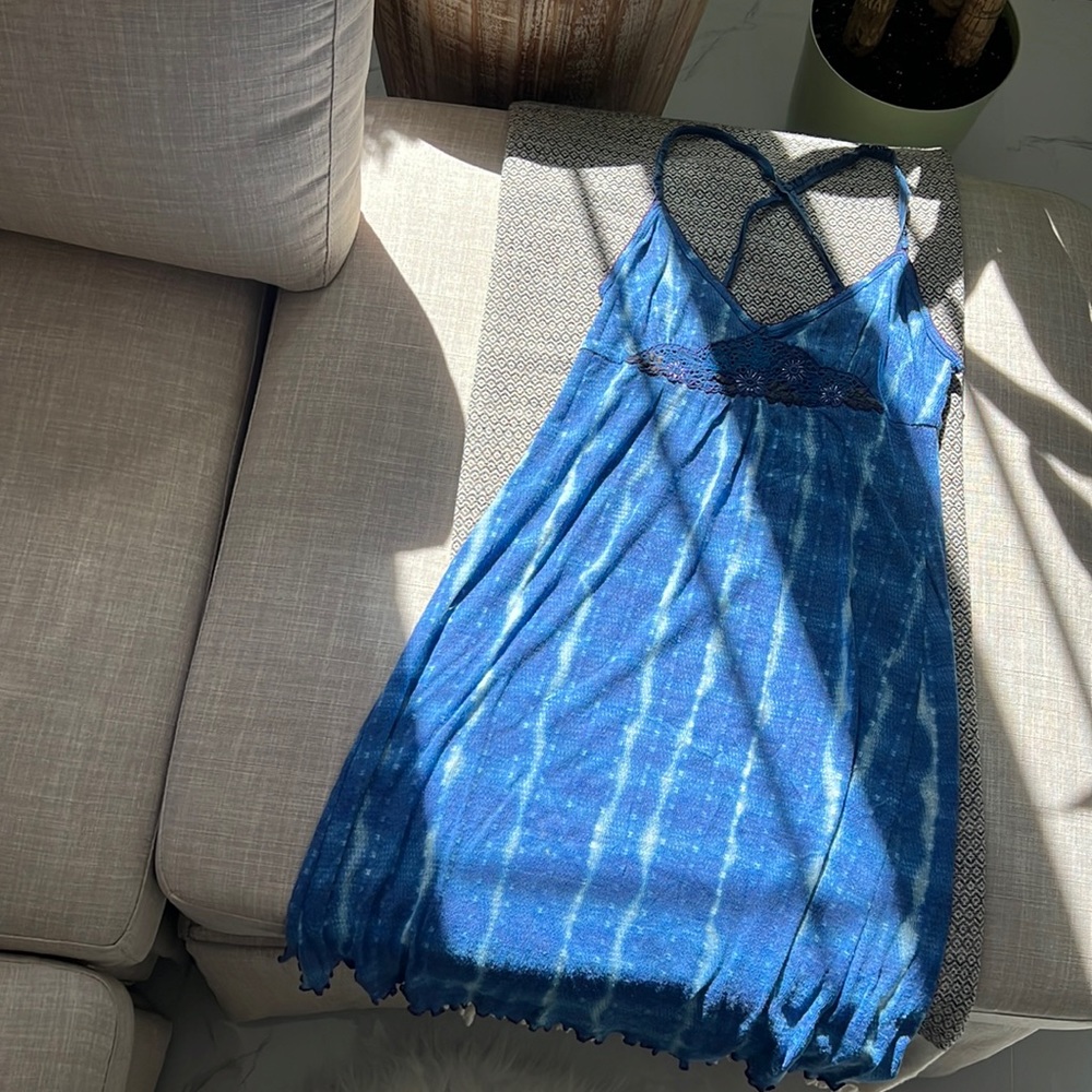 Free People Slip Dress in Blue